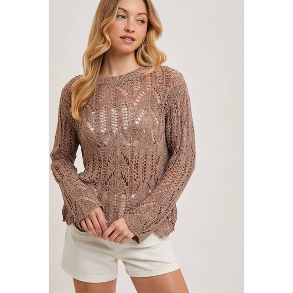 Bluivy Sweaters - Sheer Open Knit Sweater
